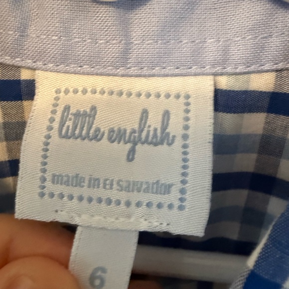 Little English Blue Plaid Long Sleeve Button Down Shirt - Picture 4 of 4